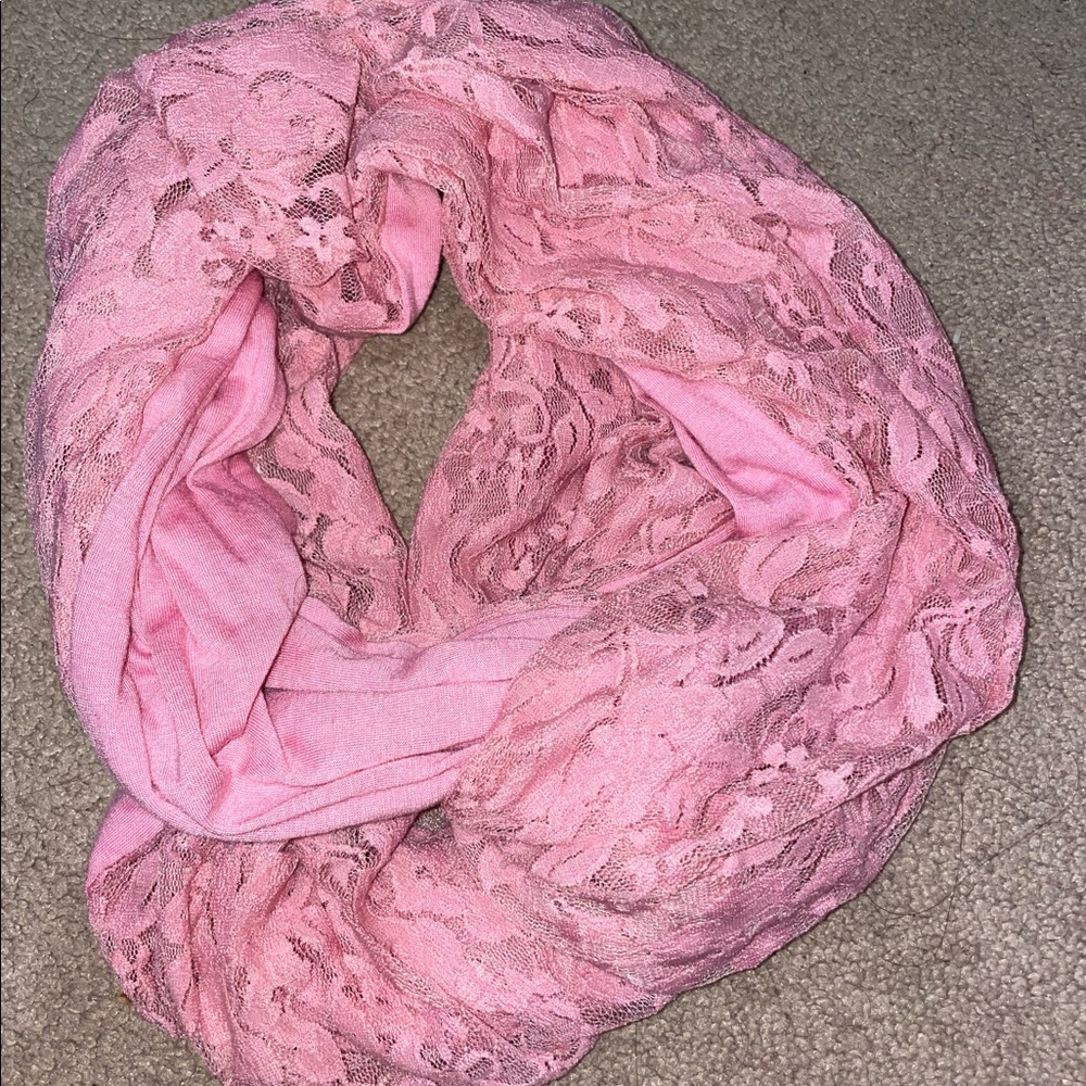 Infinity loop pink scarf